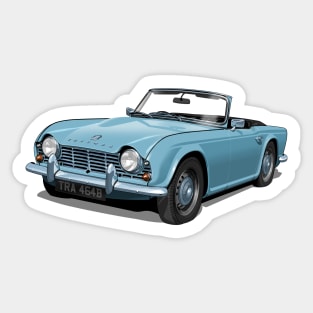 Triumph TR4 in powder blue Sticker